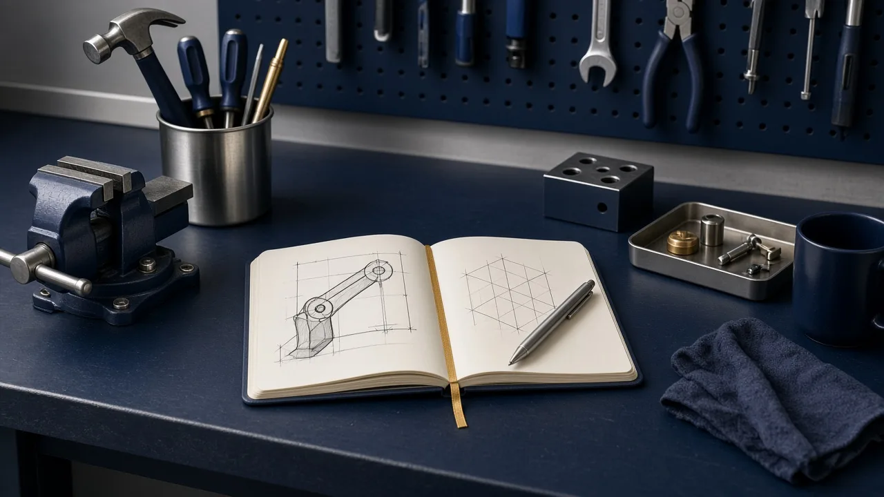 Tools on a workbench arranged for the steps in How a Local Business Uses AI Without Inventing the Numbers